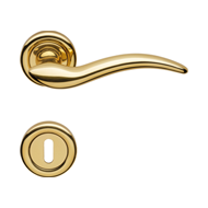 Libera Door Lever Handle on Rose - Poli